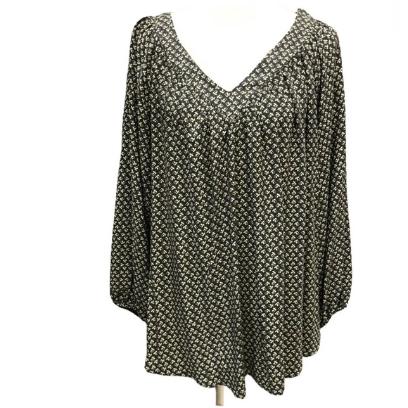 Ces Femme Tops - Ces Femme Boho Style Flowy Long Sleeve Plus Blouse